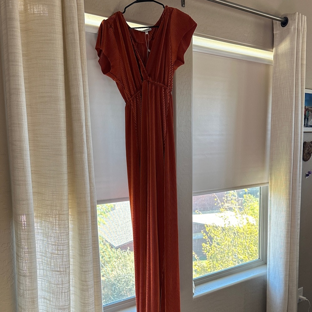 Baltic Born Terracotta Pleated Dress